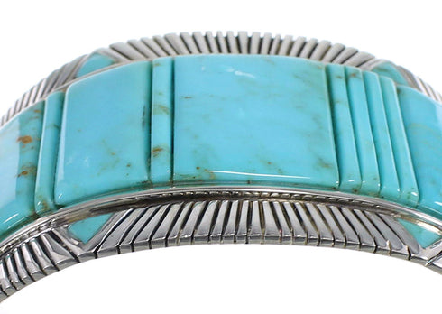 Authentic Sterling Silver Turquoise Southwest Heavy Bracelet VX60822
